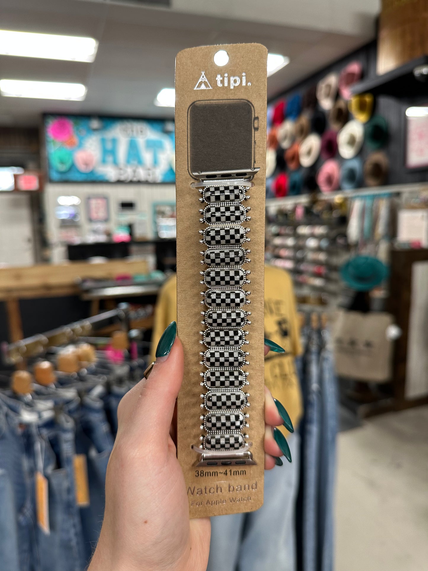 Checkered Stone Apple Watch Band