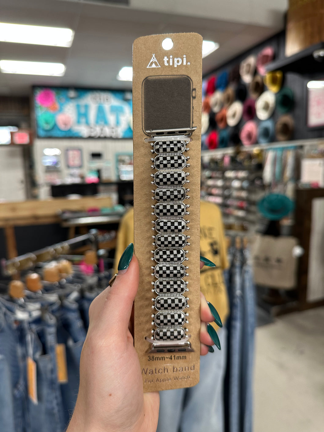 Checkered Stone Apple Watch Band