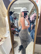 High Rise Leopard Denim Jeans