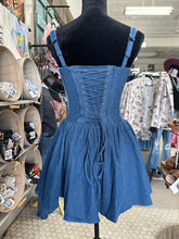 Load image into Gallery viewer, Denim Corset Mini Dress
