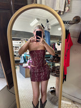 Load image into Gallery viewer, Western Leather Stitched Corset Tube Top
