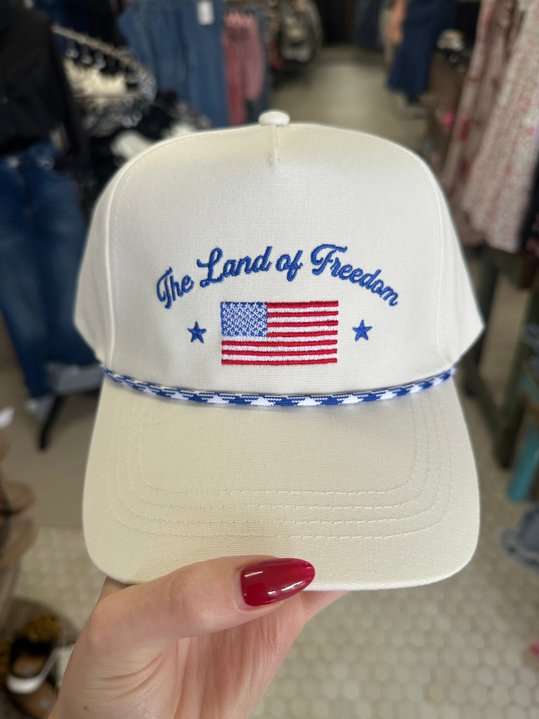 Land Of Freedom Embroidered Hat