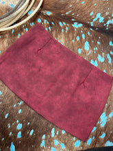 Load image into Gallery viewer, Western Leather Stitched Low-Rise Mini Skirt
