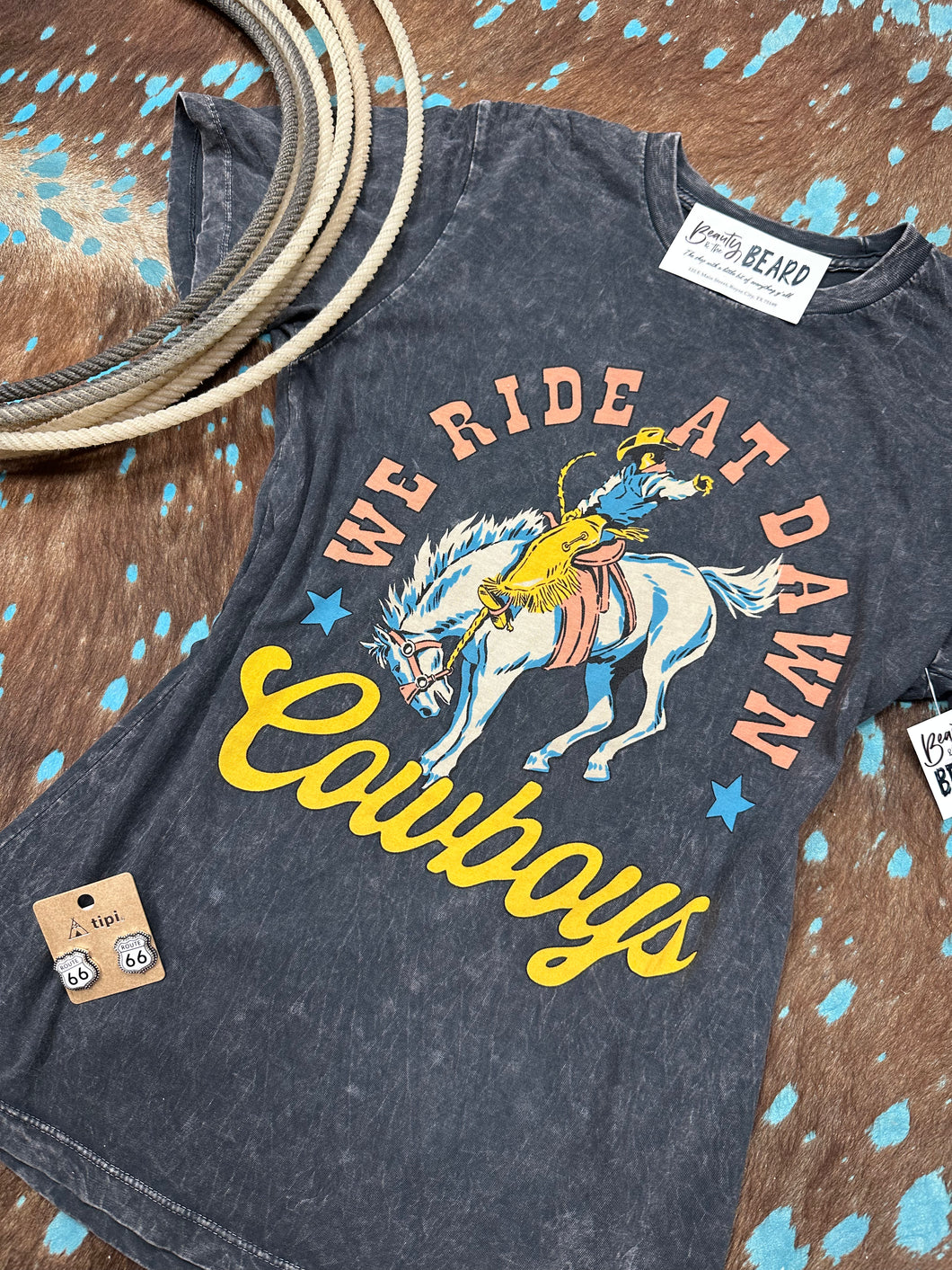 Ride At Dawn Cowboy Tee