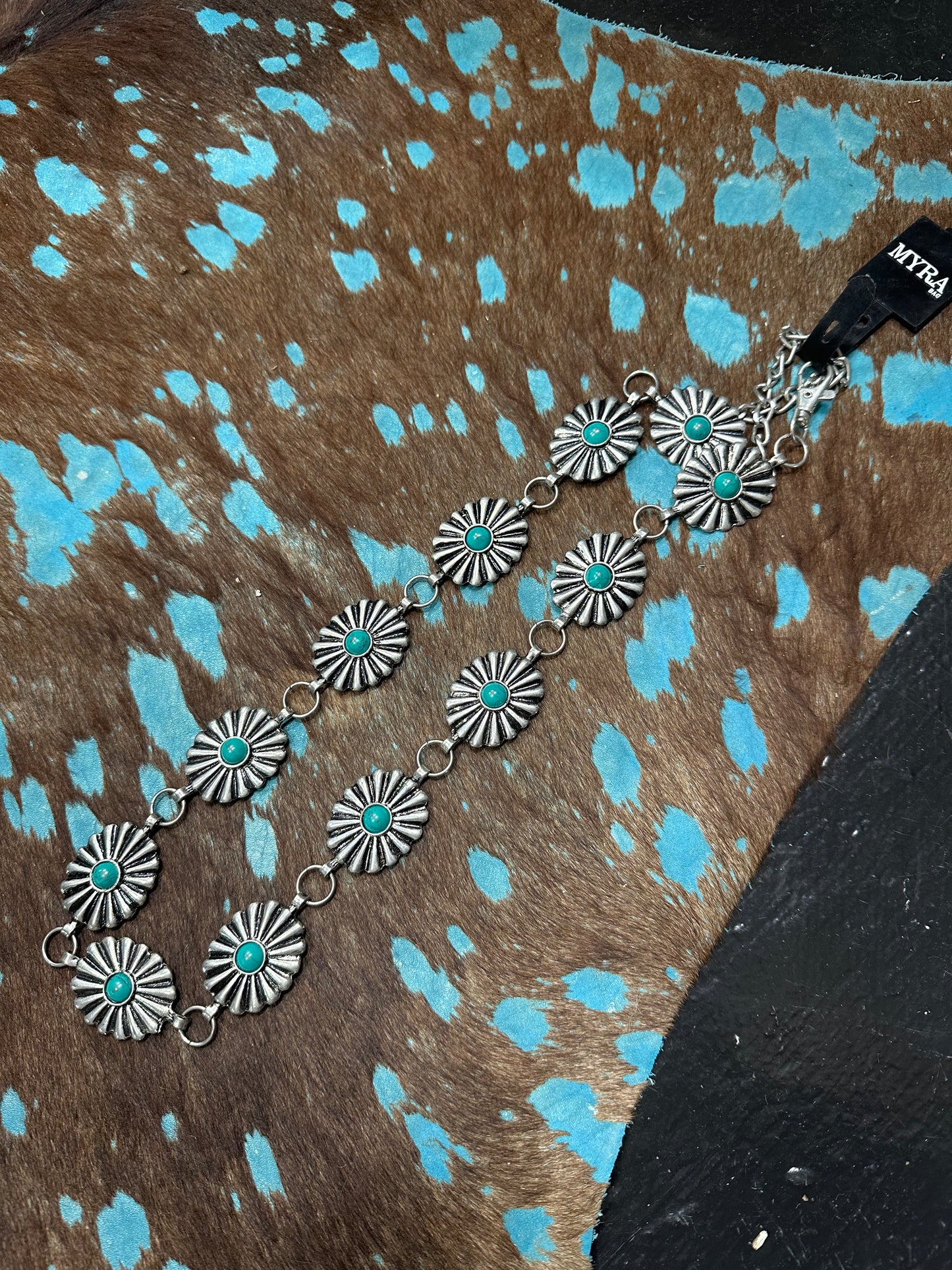 Myra Turquoise Concho Belt