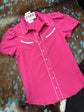 Pink Cowboy Pearl Snap Blouse