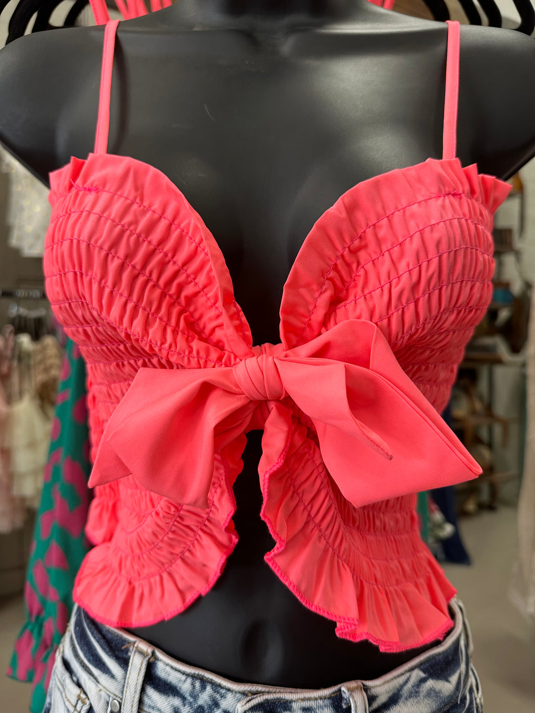 Pink Bowtie Tank