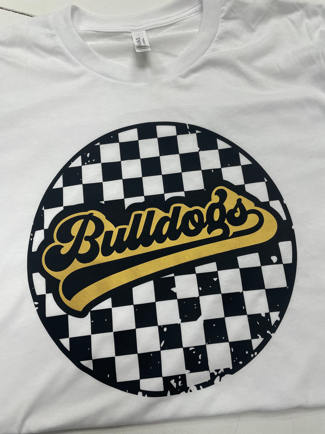 Retro Checkered Bulldogs