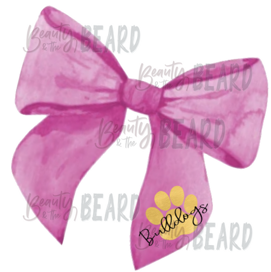 Pink Coquette Bulldog Bow