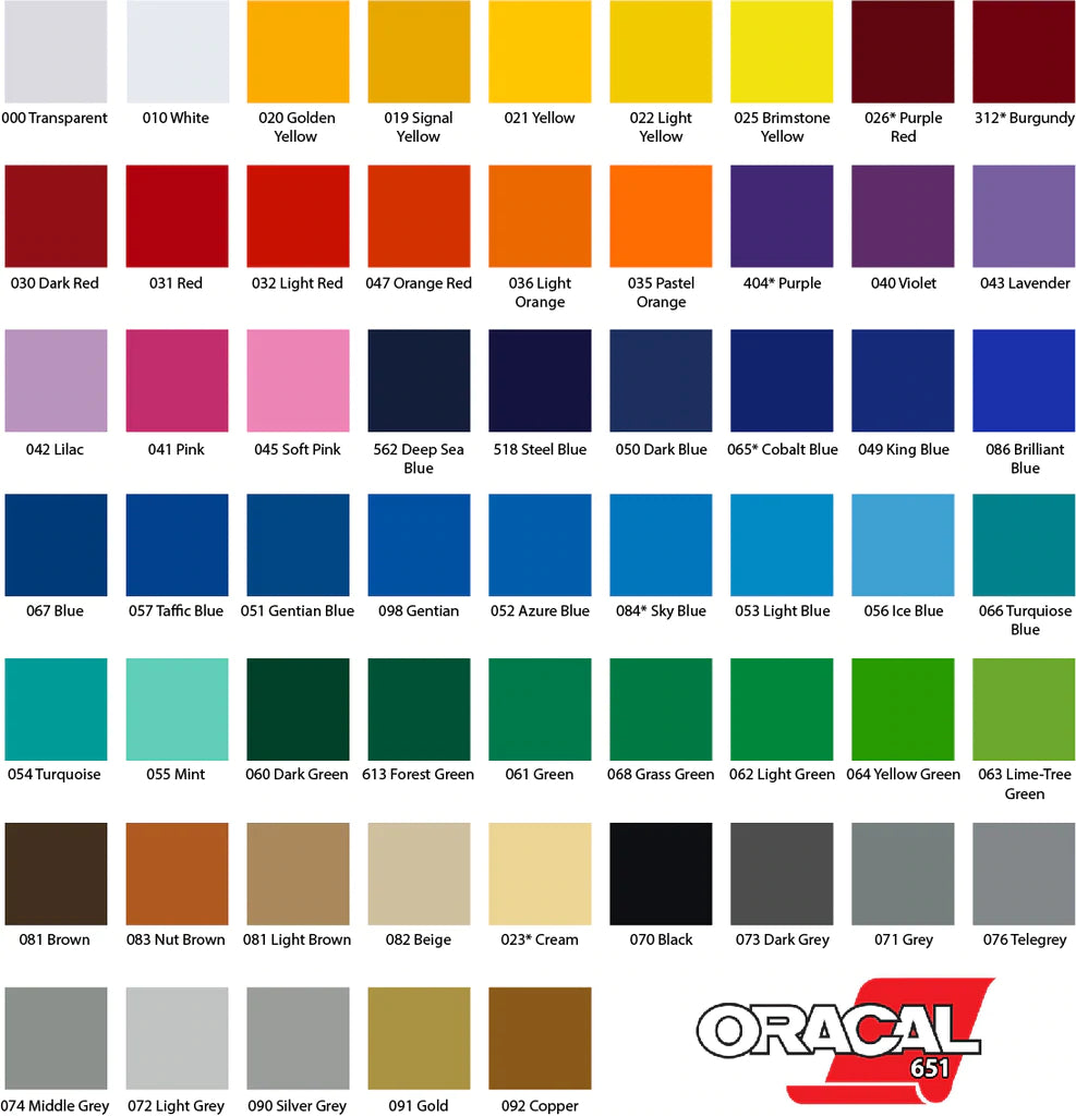 Oracal 651 Decal Vinyl
